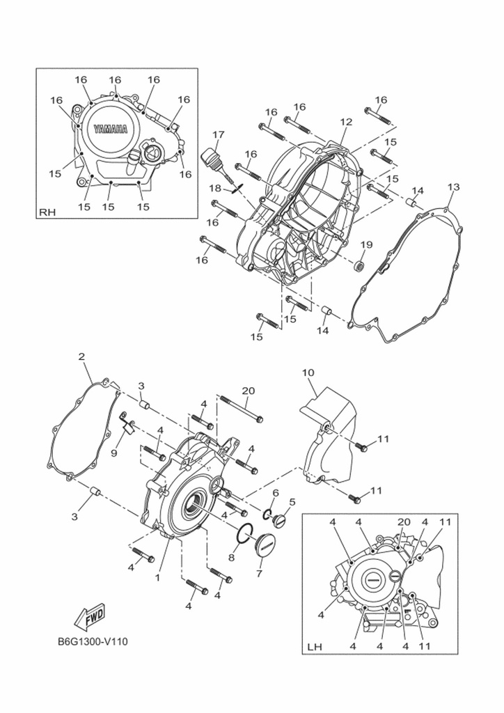 8 Joint torique couvercle vis allumage Yamaha MT 125 Ph2 / YZF R 125 Ph3