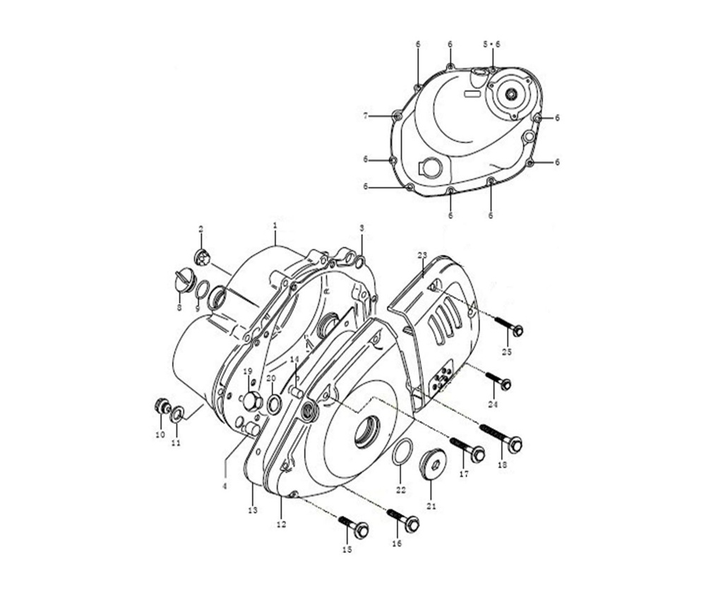 3 Clutch cover gasket Mash 125 Euro 4/5