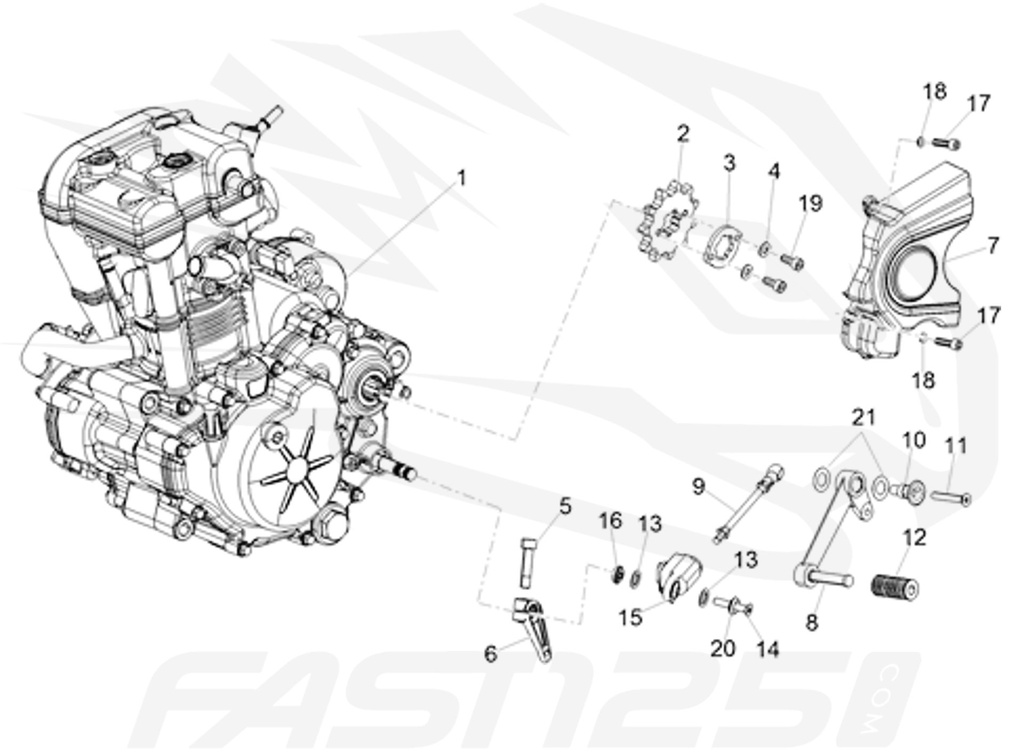 2 Pignon 125 Aprilia - 125 Orcal - 125 FB Mondial - 125 Malaguti