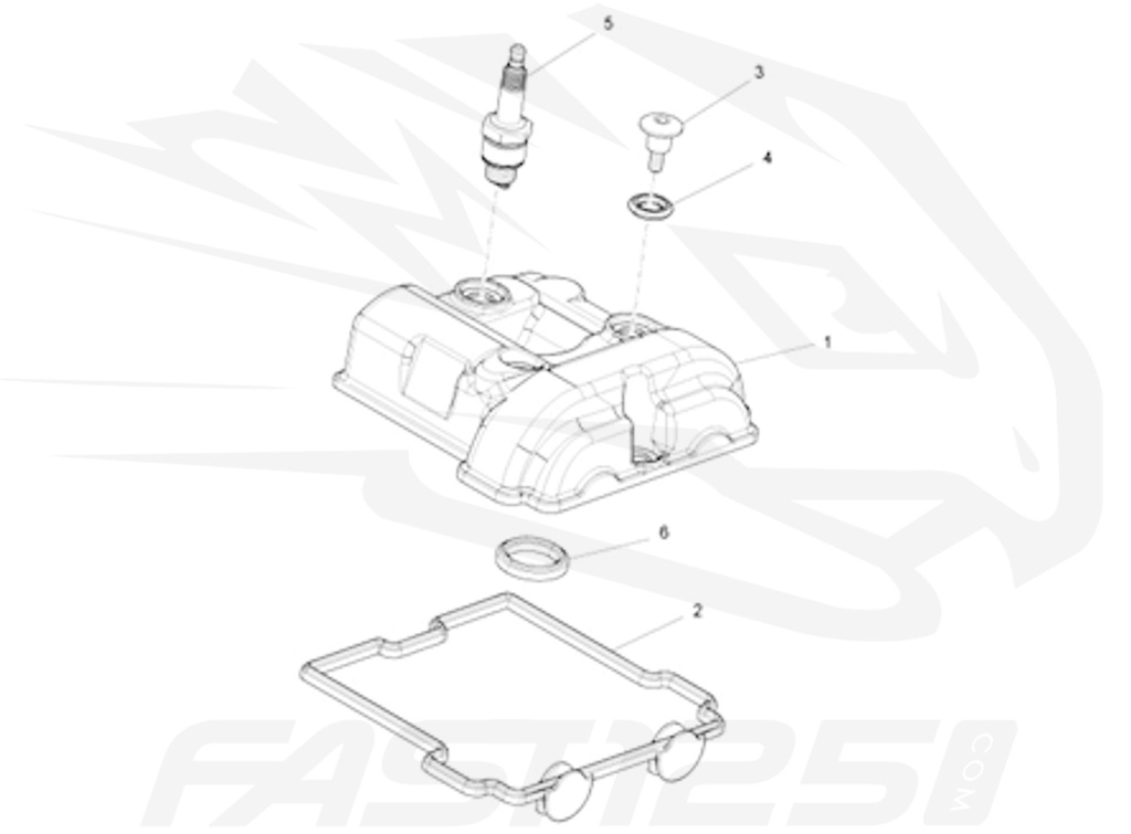 4 Joint vis couvercle culbuteur 125 Aprilia - 125 Orcal - 125 FB Mondial