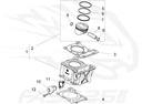 1 Gruppo termico completo 125 Aprilia - 125 Orcal - 125 FB Mondial