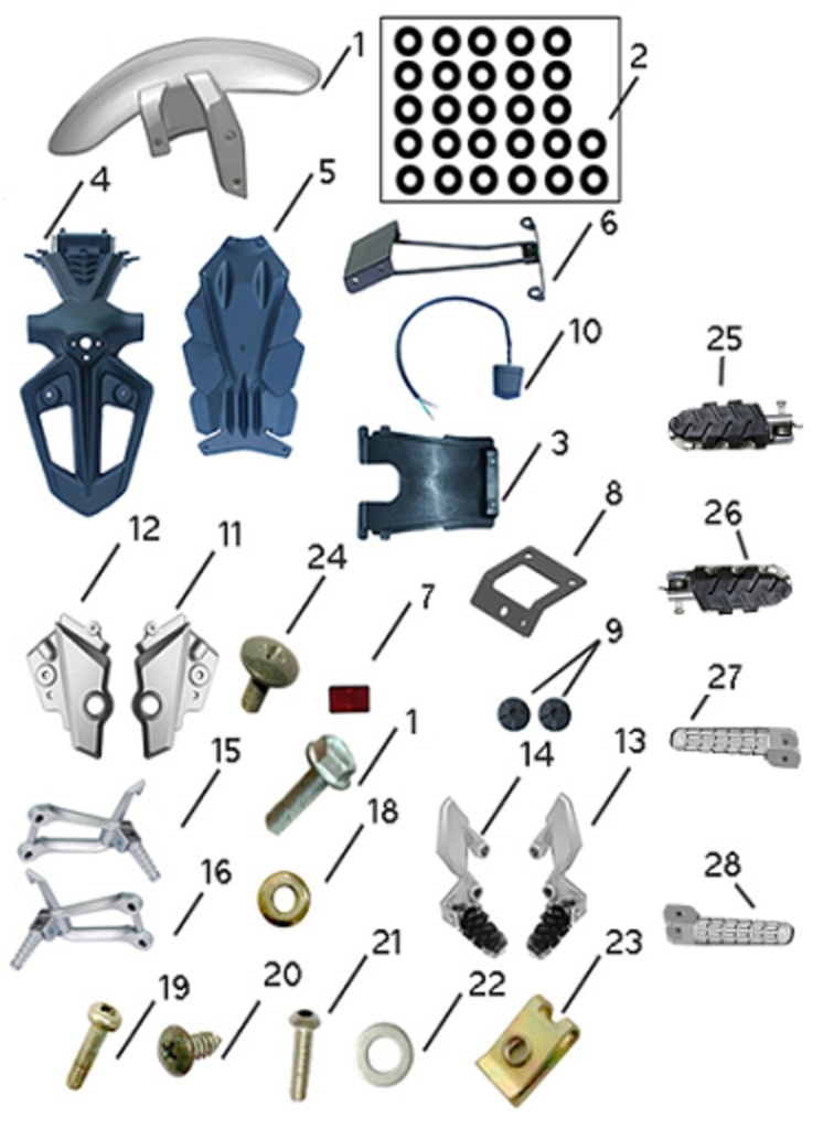 22 Flat washer m8 (for view 11 & 12) sk