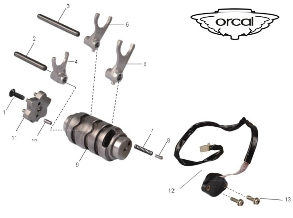 1 Vis m6x20 fraisée Orcal