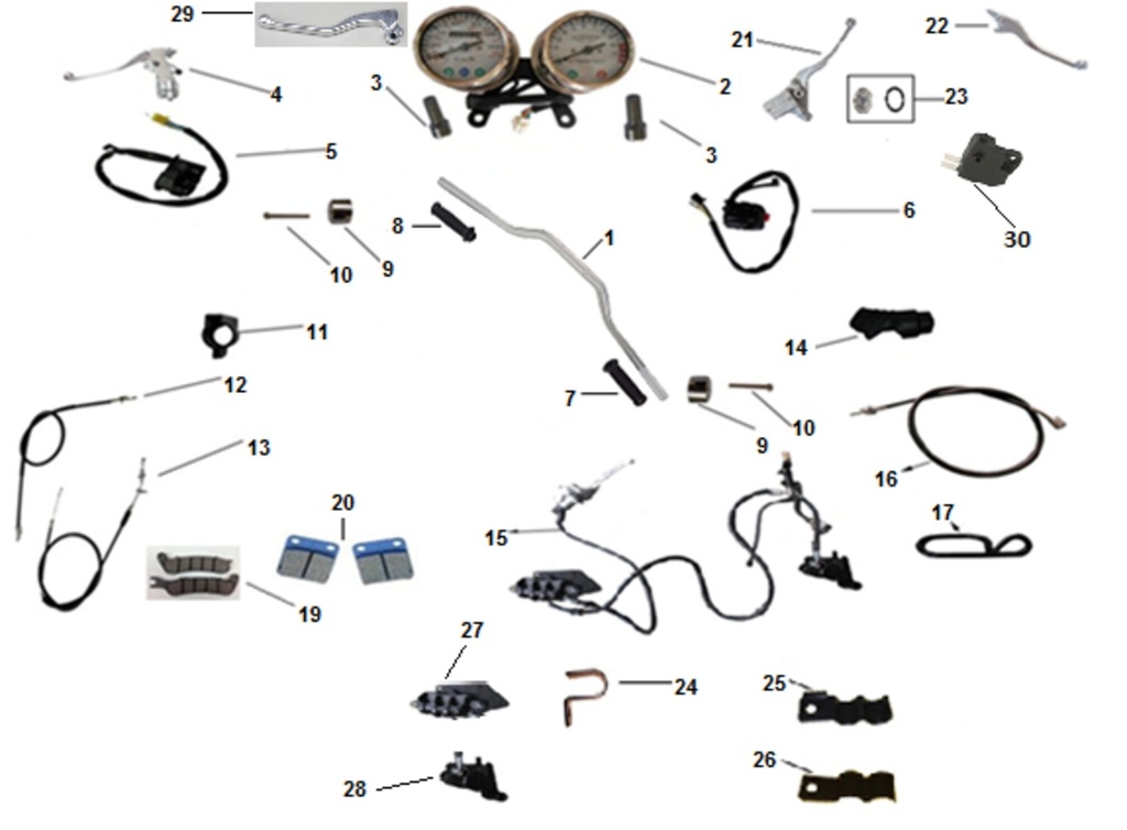 19 Set of front brake pads. Orcal eu4