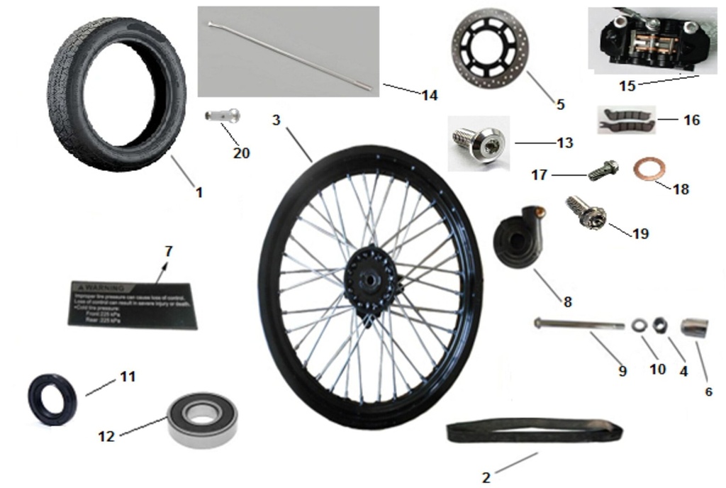 17 & 23 Tornillo banjo moto Orcal