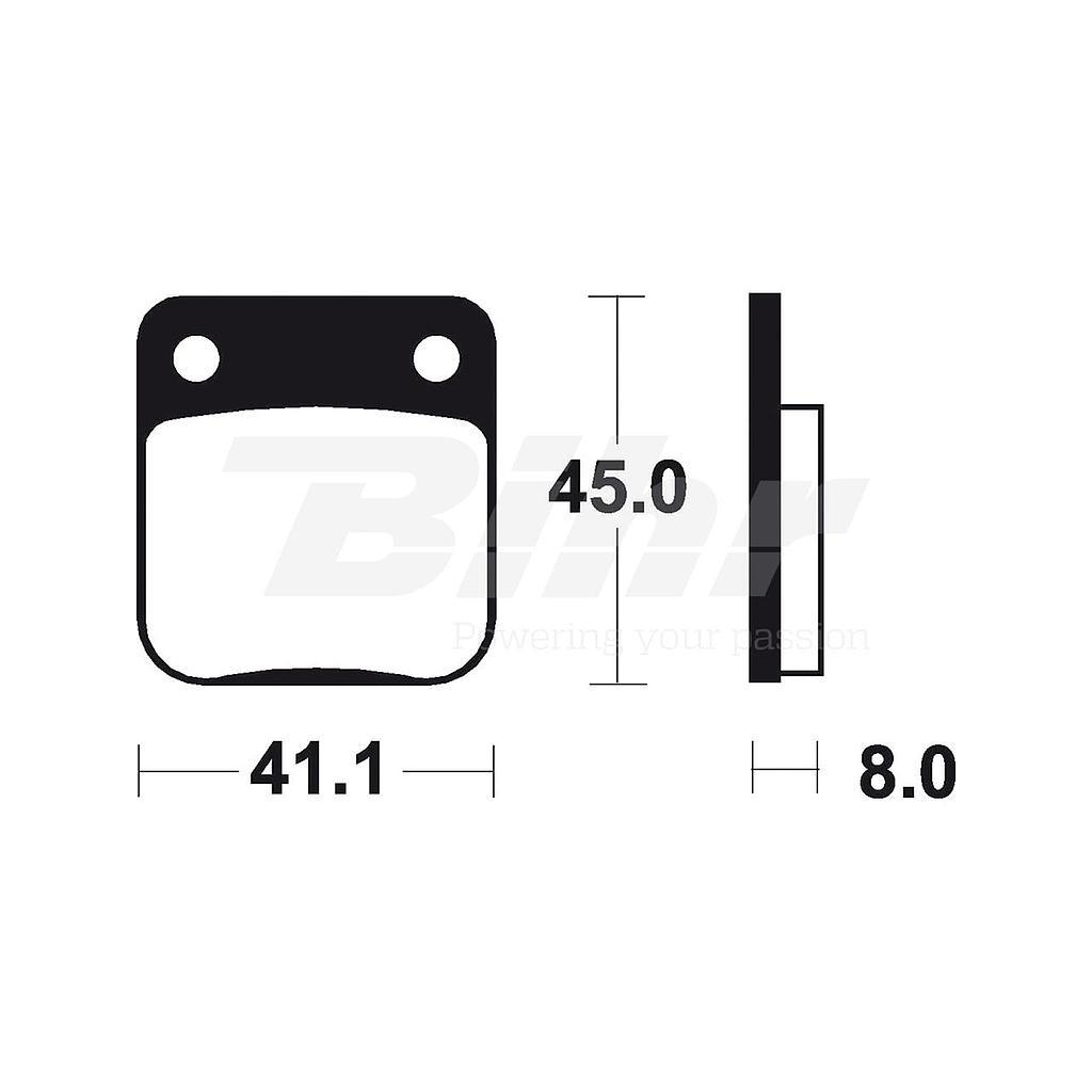 Plaquettes frein arrière Tecnium Ninja 125 / Z 125 organique