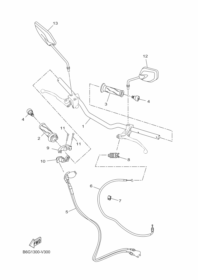 6 Câble embrayage Yamaha MT 125 Ph2