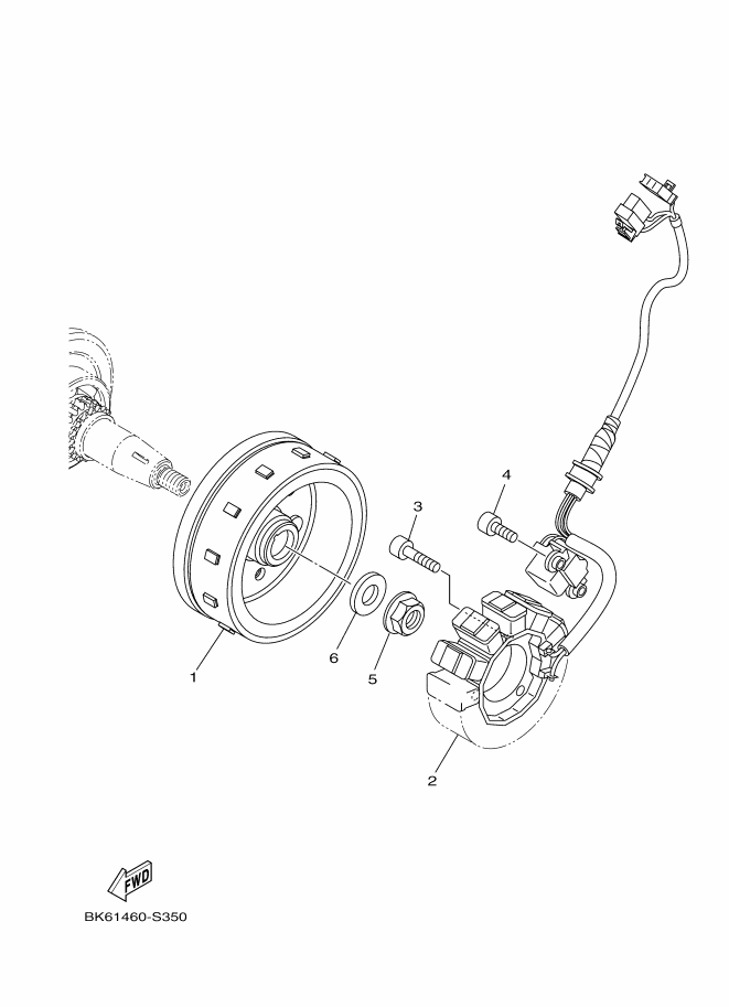 1 Rotor allumage Yamaha MT 125 Ph2 / YZF R 125 Ph3